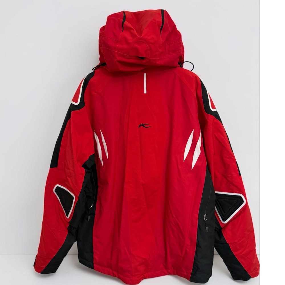 KJUS Mens Red Black Schoeller PCM Technical Ski Jacket Hooded EUR 56 US 46 2X/3X